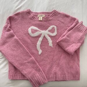 Jessica Simpson Pink Bow Sweater | Coquette Aesthetic | Size M